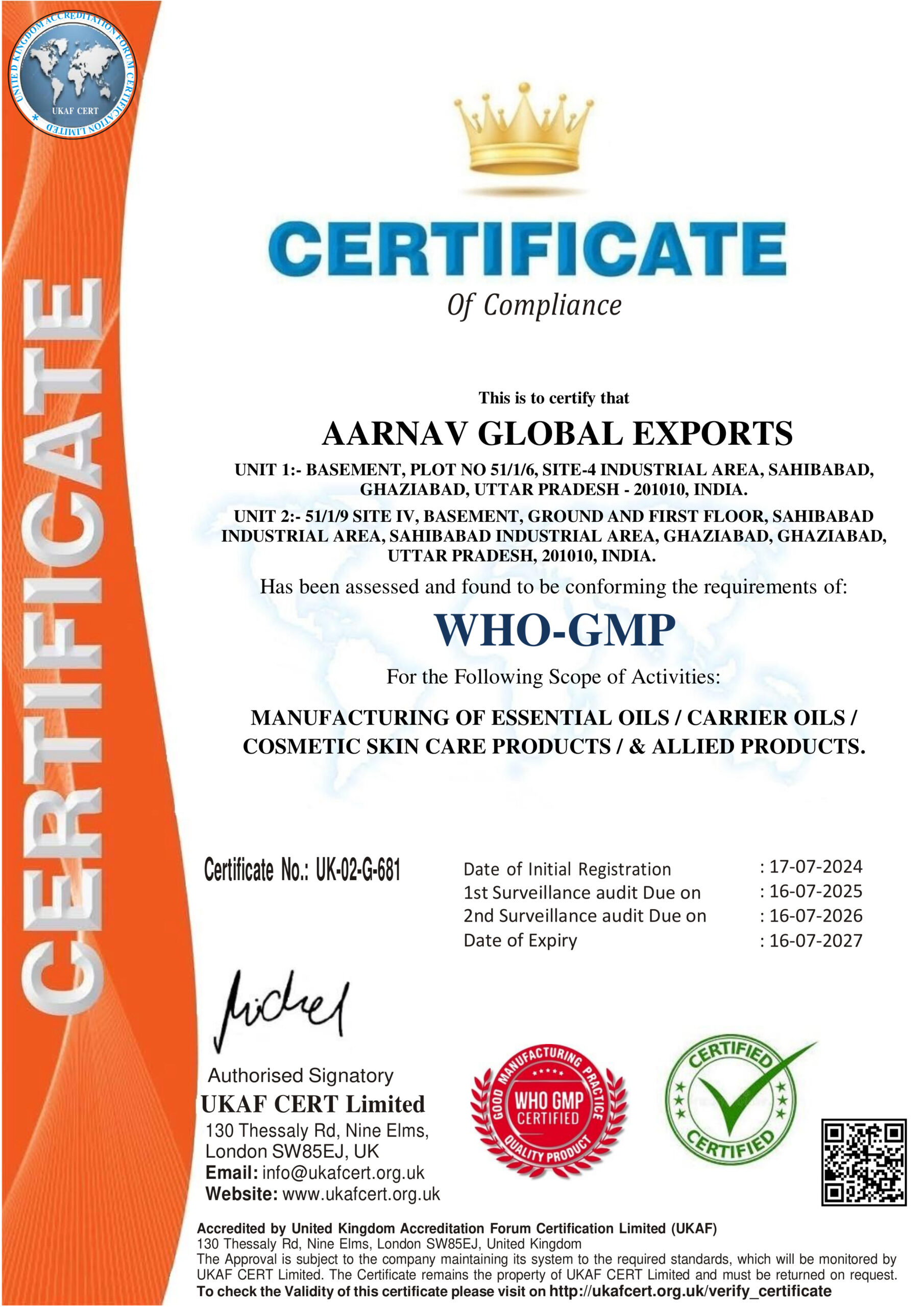 certifications