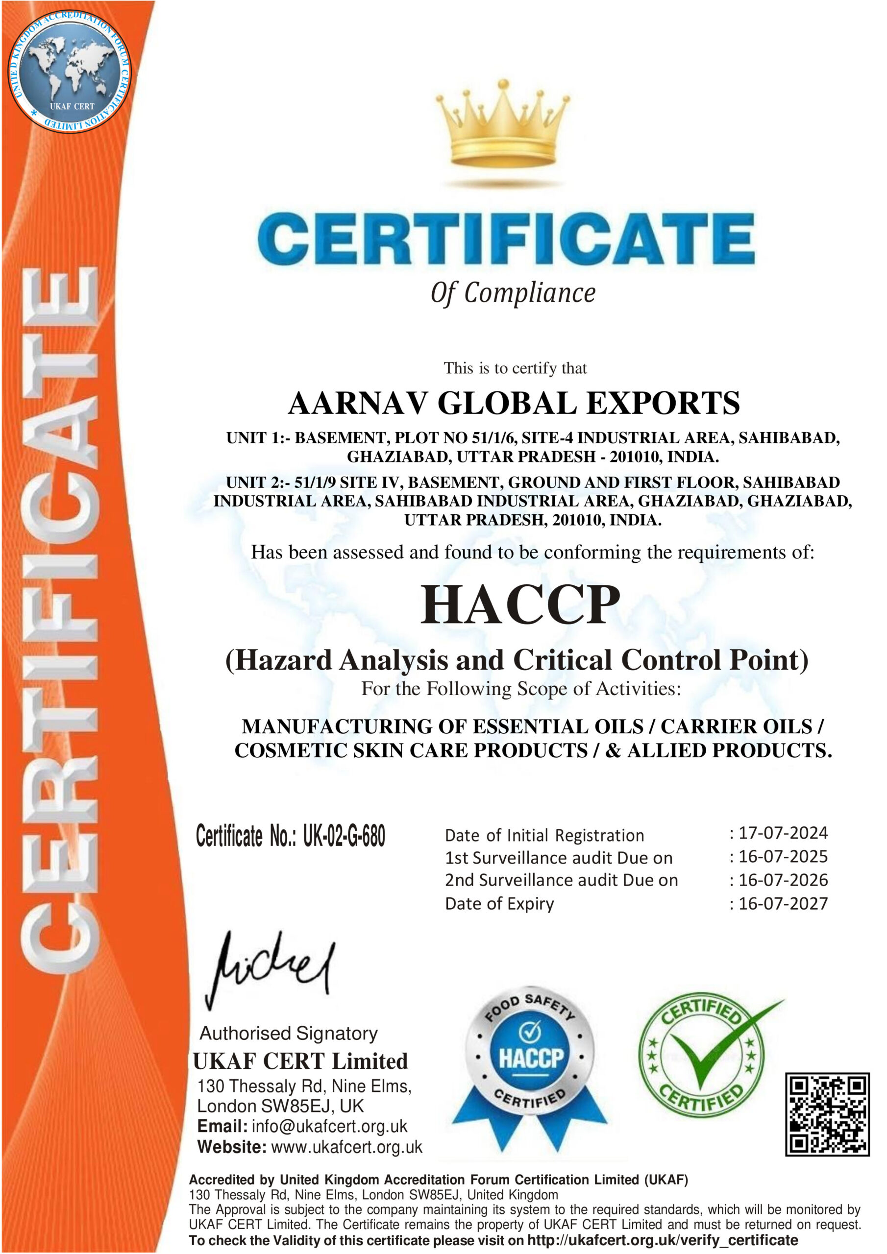 certifications