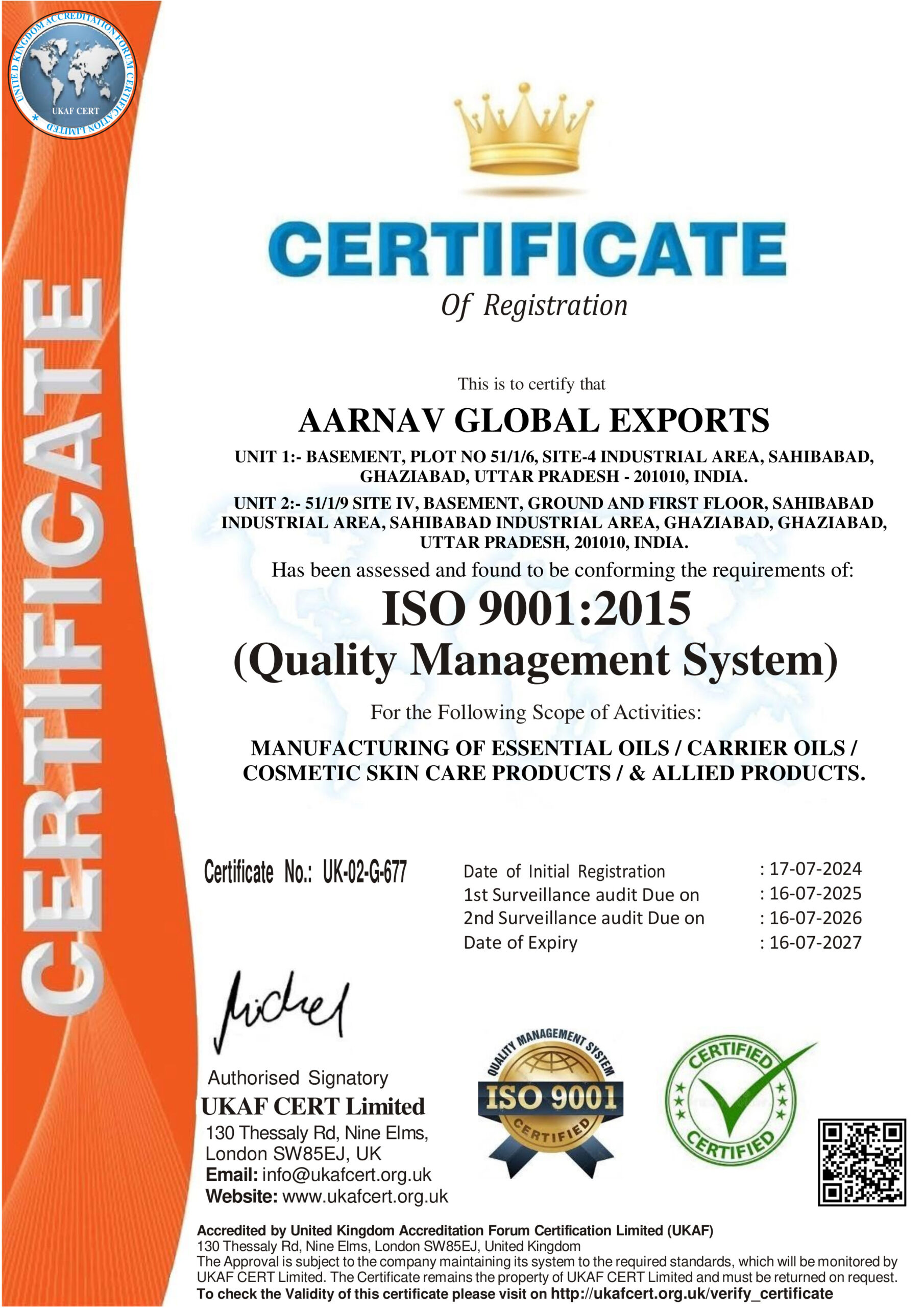 certifications