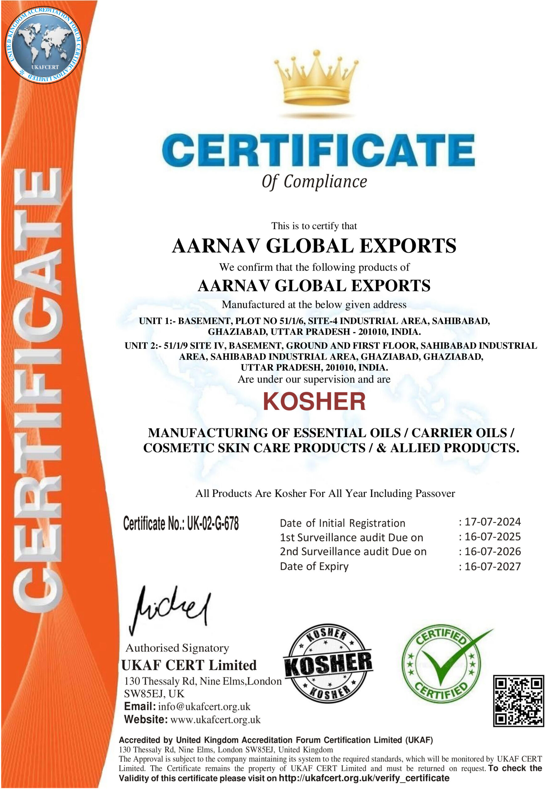 certifications